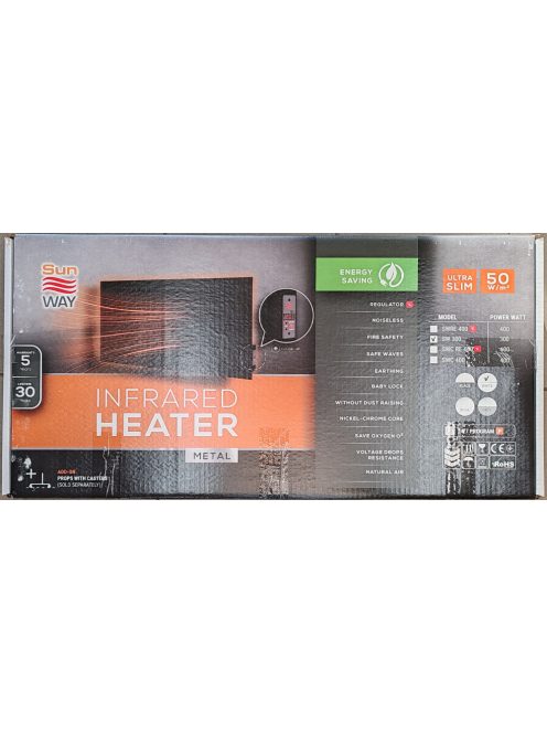 SunWay 300 W InfraPanel fűtőtest 800х370 (SW-300)