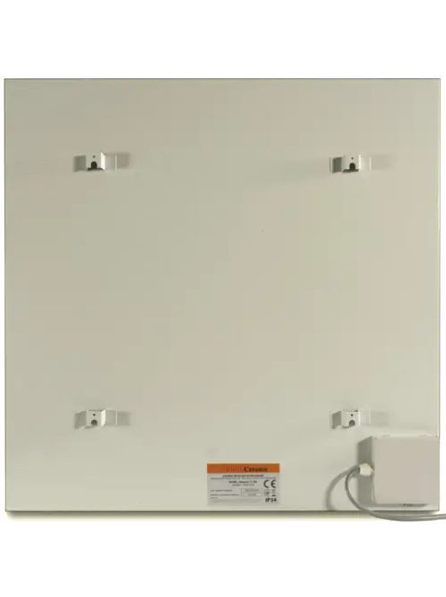 Teploceramic 395 W kerámia InfraPanel fűtőtest, 600x600 (mm), fűthető tér: 20 m³, mennyezetre, falra, kerekes konzolra, fehér (TC-395)